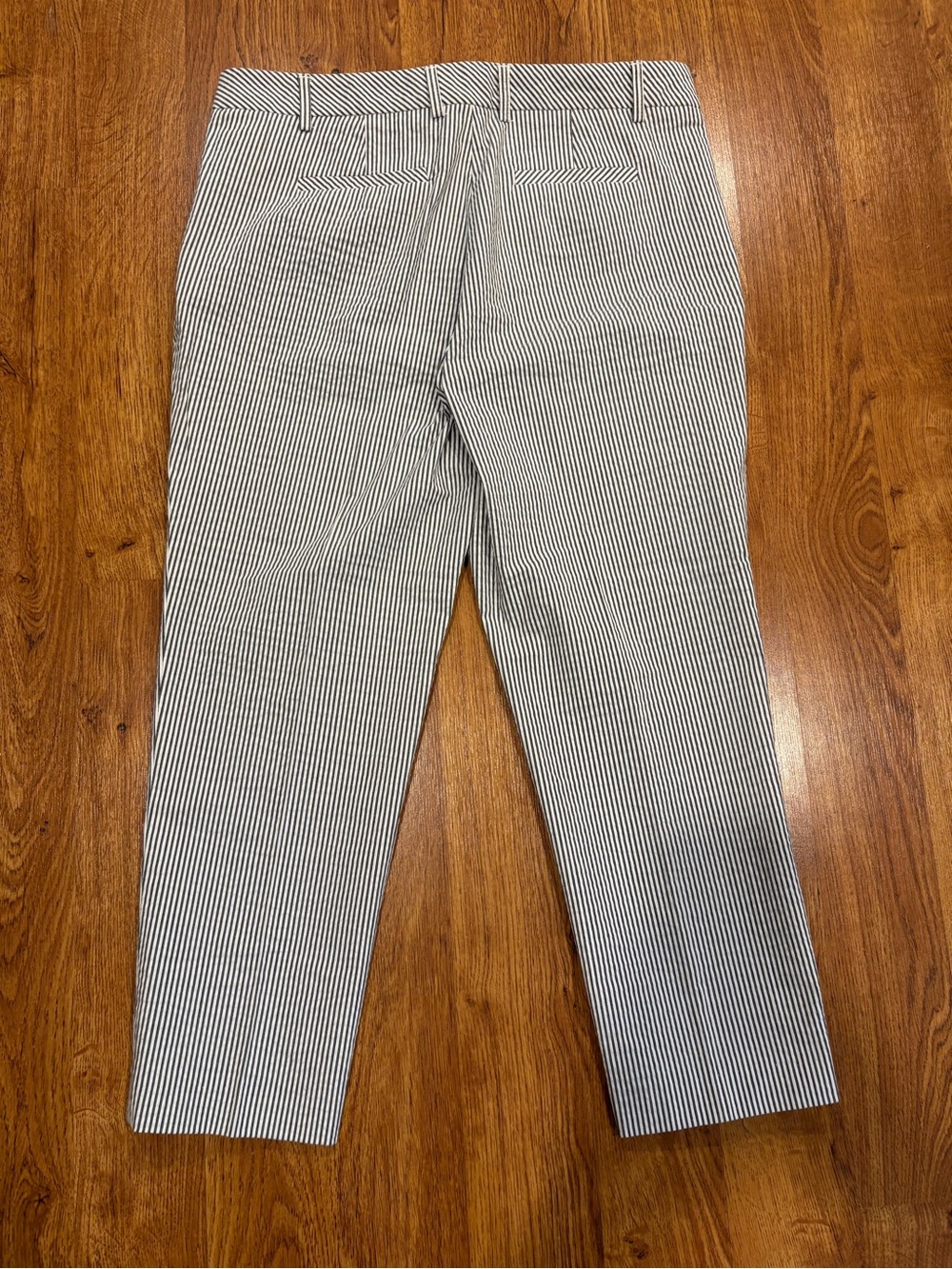 Jones New York Pinstripe Pants 10P Office Siren Corporate Chic Straight Leg - Picture 4 of 7